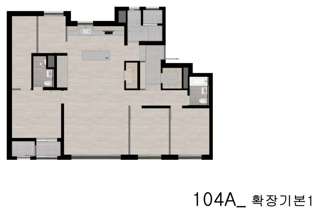 104A 타입 확장 기본형 평면 CG