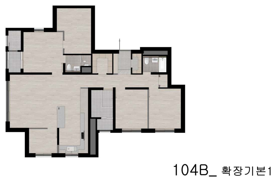 104B 타입 확장 기본형 평면 CG